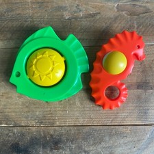 Vintage Fisher-Price Bath Toys - Fish 621 & Seahorse 622 - 1977