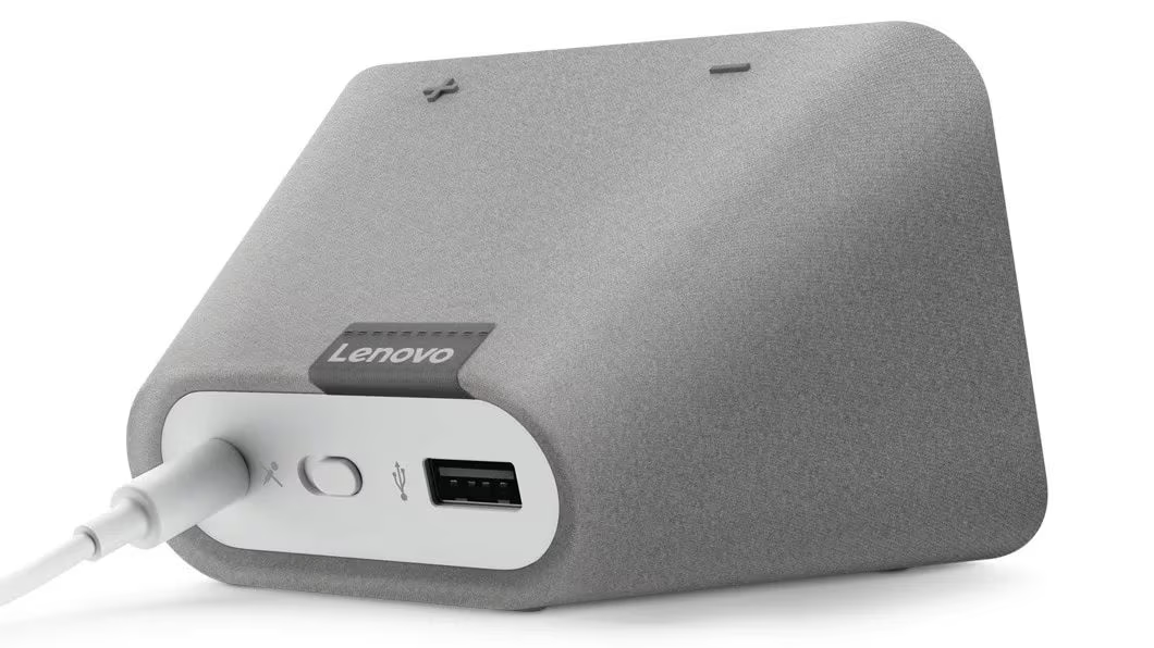 Lenovo Smart Clock 4' Touch Screen Grey Google Assistant