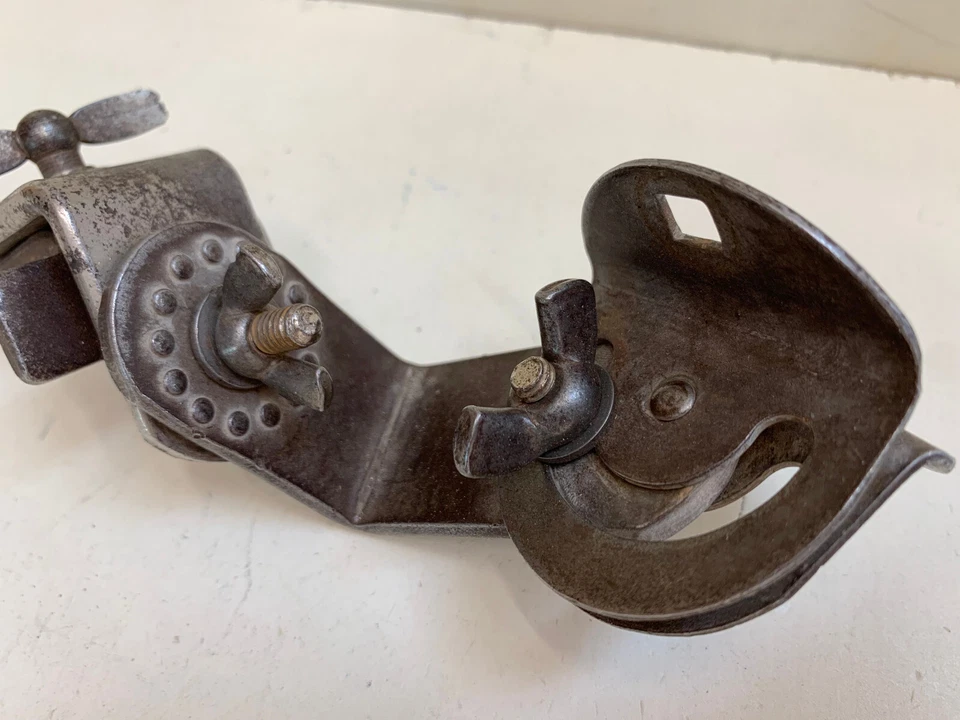 SLINGERLAND Rack Tom Hoop Clamp Arm Holder Mount Bracket Part Nickel 40s 50s Vtg - Image 3 of 4