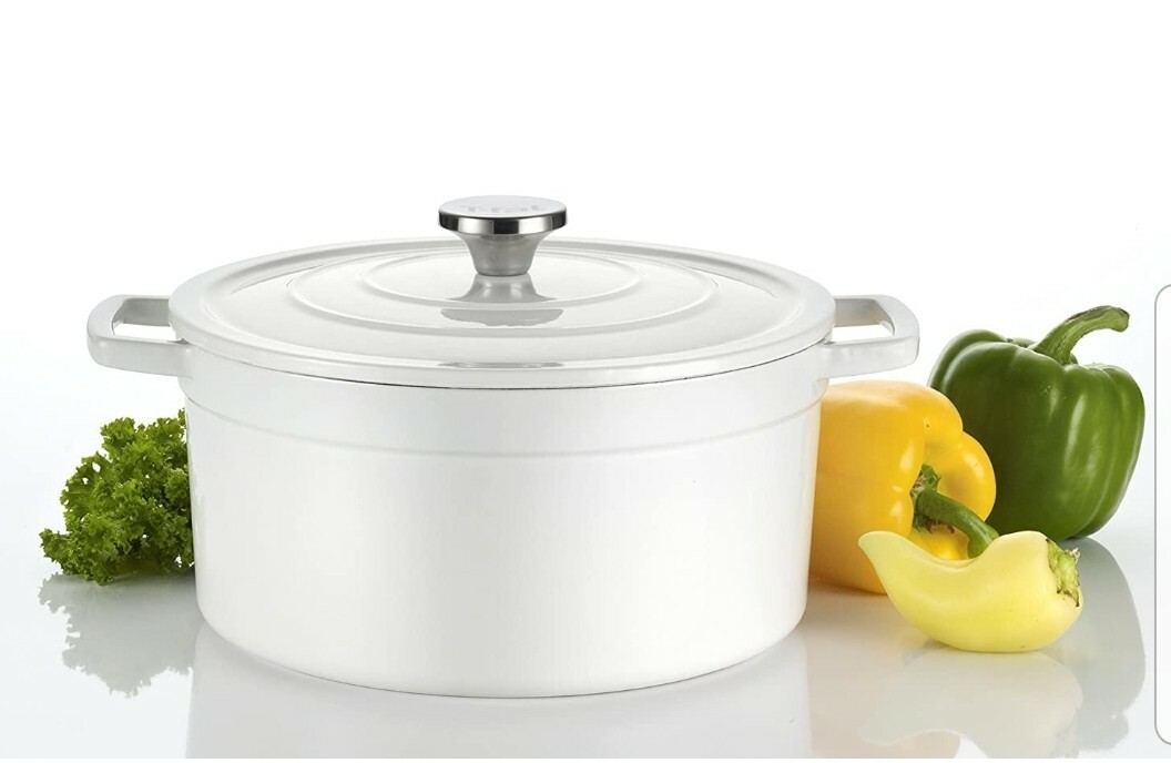T-fal 6-Quart Enamel Cast Iron Nonstick Dishwasher Oven Safe Pot Cookware 