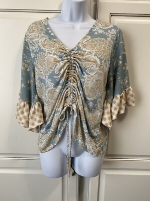 Cato J/M Sportswear Spring Bloom Tourmaline Top Small Net! Retail $22.99