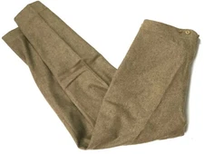 WWI BRITISH P1902 WOOL SERVICE DRESS COMBAT FIELD TROUSERS- XLARGE 38 WAIST