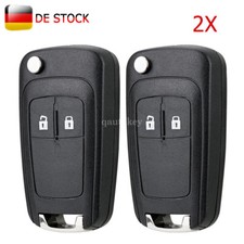 2X Auto Ersatz Klappschlüssel Gehäuse für Opel Astra J Corsa E Meriva B Insignia