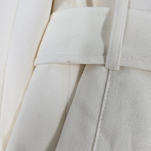 Karen Millen NEW Tailored Belted Blazer Midi Dress in Ivory Size US 4 - Picture 7 of 9