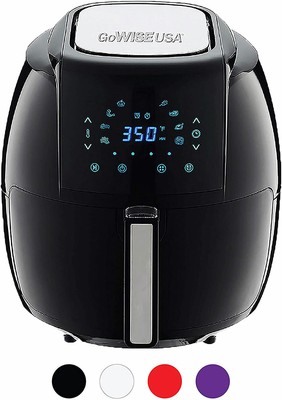 GoWISE USA 1700 Watt 5.8 QT 8 in 1 Digital Air Fryer with Recipe Book Black Sale