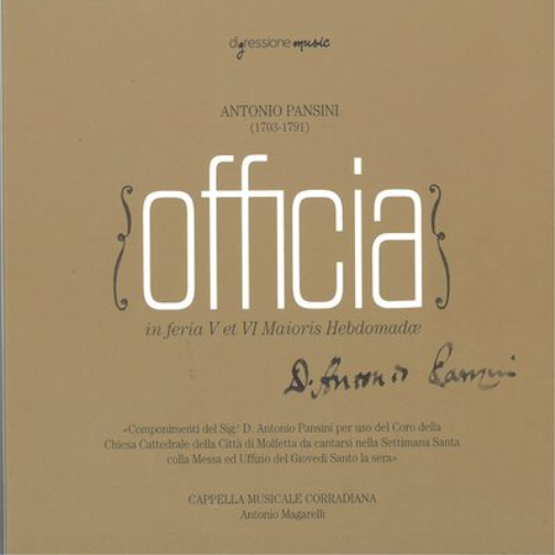 Antonio Pansini Antonio Pansini: Officia (CD) Album