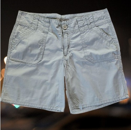 Blue Epic Womens Size 10 Casual Shorts Light Weight Gray 100% Cotton Poplin