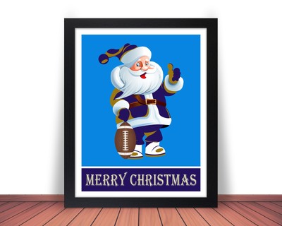 Framed BATIMORE RAVENS comparable CHRISTMAS SANTA Photo Picture 8x10 11x14 (A)