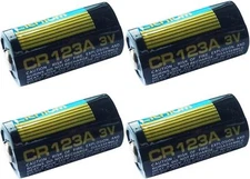 4 Pack Battery CR123A 123A Industrial 3V Batteries Replacement for DL123 EL123