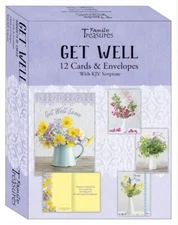 Card-Boxed-Get Well-Bouquets Of Cheer (Pack Of 12)