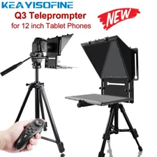 Q3 Smartphone Teleprompter for 12" Tablet Phone Live Streaming Interview Video