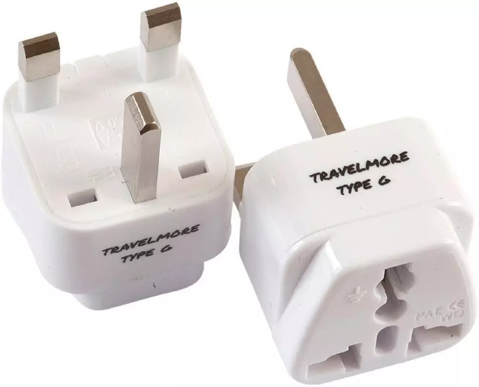 2 Pack UK Travel Adapter for Type G Plug Works with Electrical Outlets in U