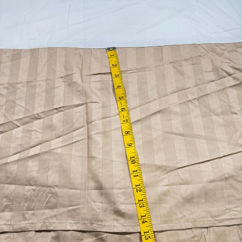 wamsutta bed skirt queen brown damask stripes pima cotton traditional - Picture 11 of 15