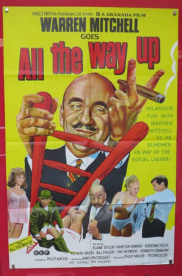 ALL THE WAY UP ORIGINAL 1970 AUSTRALIAN CINEMA FILM POSTER Warren Mitchell 70's