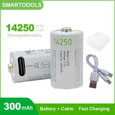 USB Rechargeable Sensor Battery - 14250 3.7V Rechargeable Li-ion Battery 300mAh
