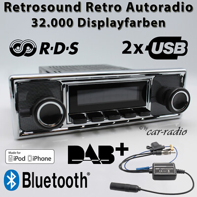 Retrosound Motor-6DAB Becker Black Design Retro Autoradio DAB+ Komplettset Radio
