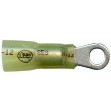 Heat Shrink Solder Ring Terminal 12-10 Gauge 10 Stud - USA - 10 Pack