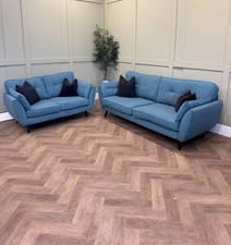 Teal - DFS Zinc French Connection 4 & 2 Seater Sofa Set - Delivery Available