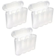 Three 3 EBC Battery AA AAA Clear Plastic Battery Storage Case Holder Box US Ship