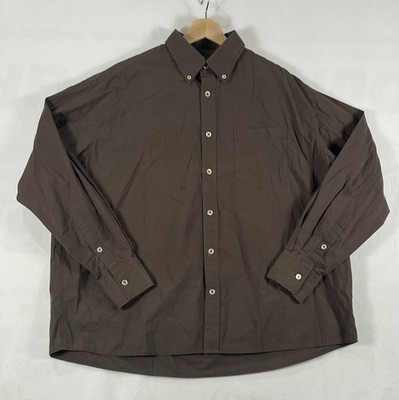 Our Legacy Brown M2242BB Oversized Borrowed BD Shirt Button Longsleeve Sz 44
