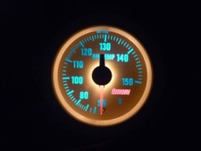 Omori Mechanical Oil Temp Gauge 52mm White Illuminated Tested Working Meter