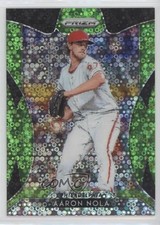 2019 Panini Prizm Tier II Lime Green Donut Circle 91/199 Aaron Nola #191 03rx