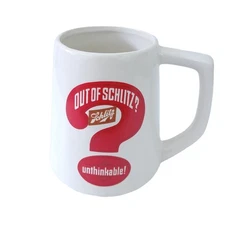 1970s Out of Schlitz Large 2 Liter Beer Mug Cream, Rug Vintage