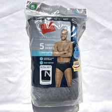 Hanes Ultimate Tagless Briefs Comfort Blend 5 Pack Mens XL Wicking Multicolor