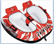 Zoombros 2-Person Inflatable Towable Tube Multicolor Water Toy New Open Box