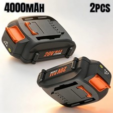2Pack 20V 4.0Ah Lithium-Ion Battery for Worx 20Volt Battery WA3525 WA3520 WA3575