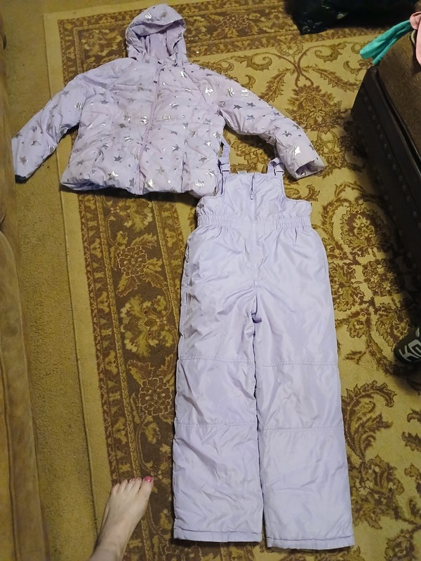 Carter's Girl's Purple Snowsuit, Zip Front, Size 8 & Swiss Tech Purple Girl's...