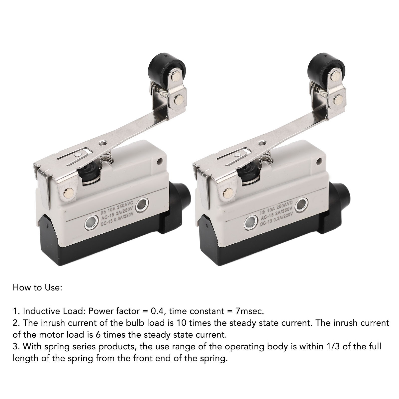Lever Microswitch NO+NC Micro Limit Switch Accessory Waterproof 250V AC 200OF