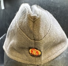 Vintage Cold War Era Wool East German Garrison Cap Military Surplus Size 57