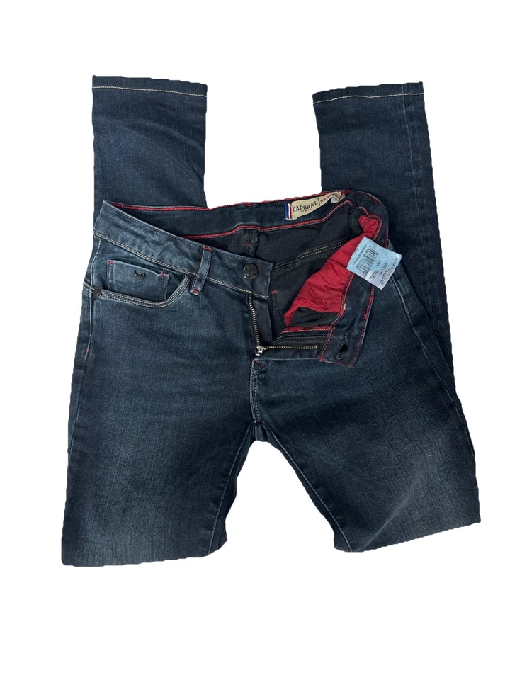 JEAN FILLE  KAPORAL KIDS  TAILLE 14 ANS MODELE SKINNY PUSH UP  SUPER ETAT - Photo 3/4