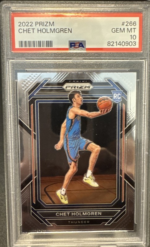 2022 Panini Prizm #266 Chet Holmgren PSA 10 Rookie Card