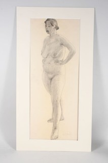 Q88B65 Wilhelm Heise (1892 1965) Grafit Zeichnung Frauenakt signiert