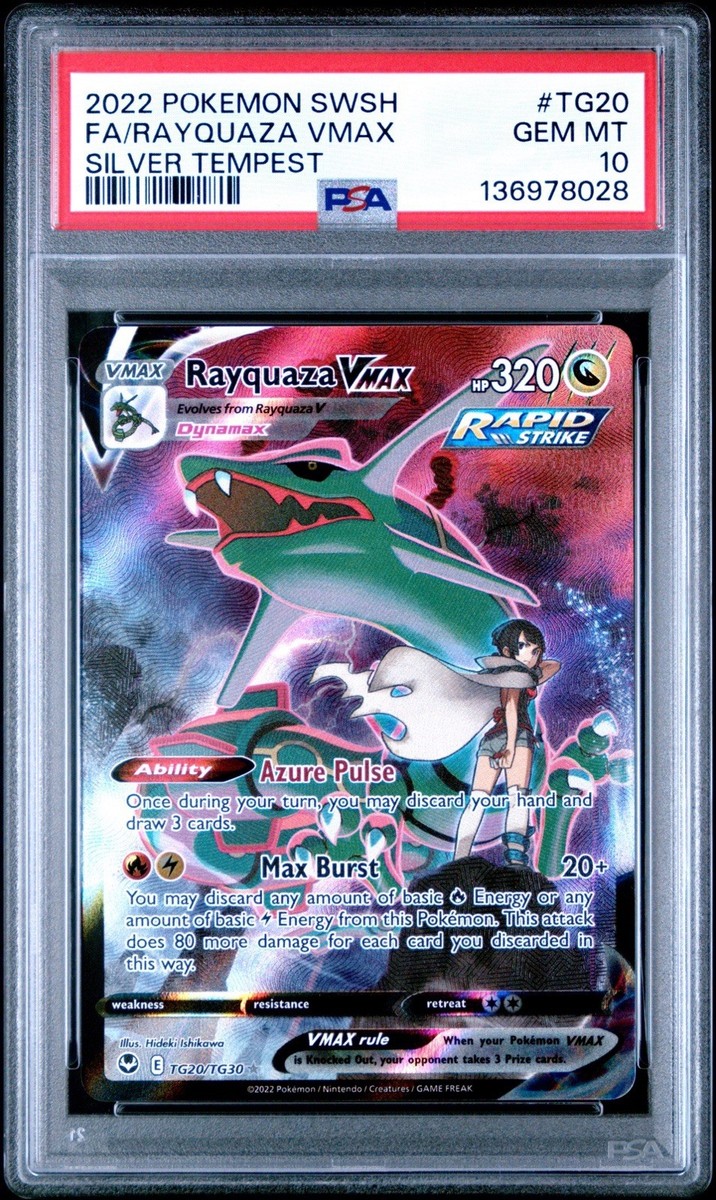 Rayquaza VMAX PSA 10 Silver Tempest Trainer Gallery TG20/TG30