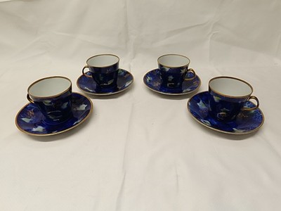 4x LICHTE DDR Porzellan Tasse mit Unterteller
