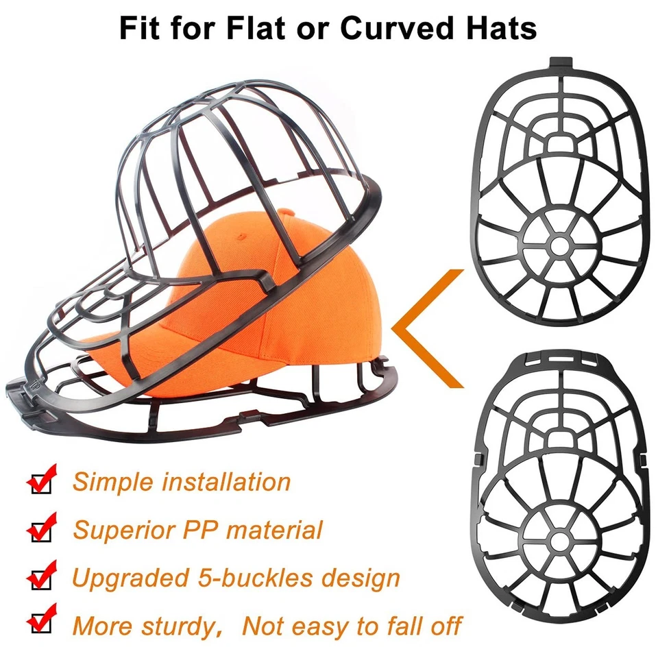 Hat Washer Cage Hat Cleaner for Baseball Caps Fit for Adults and Kids Hats (B... - Image 2 of 4