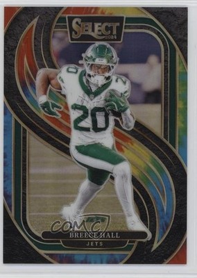 2024 Panini Select Premier Level Tie-Dye Prizm 10/25 Breece Hall #111 rf2