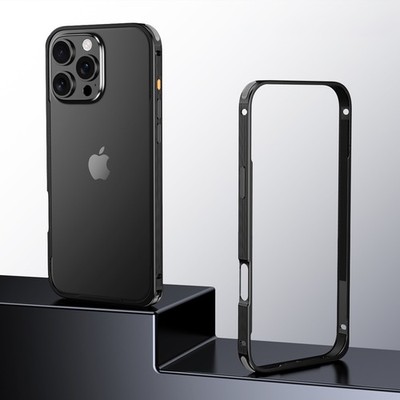 For iPhone 17 Pro Max 16 15 14 13 Shockproof Metal Bumper Slim Hard Case