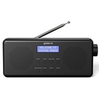 Groov-e Vienna Rechargeable Stereo DAB/FM Digital Radio Bluetooth Black GVDR07BK
