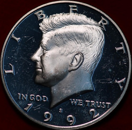 Uncirculated Proof 1992-S San Francisco Mint Silver Kennedy Half Dollar - 第 1/2 張圖片