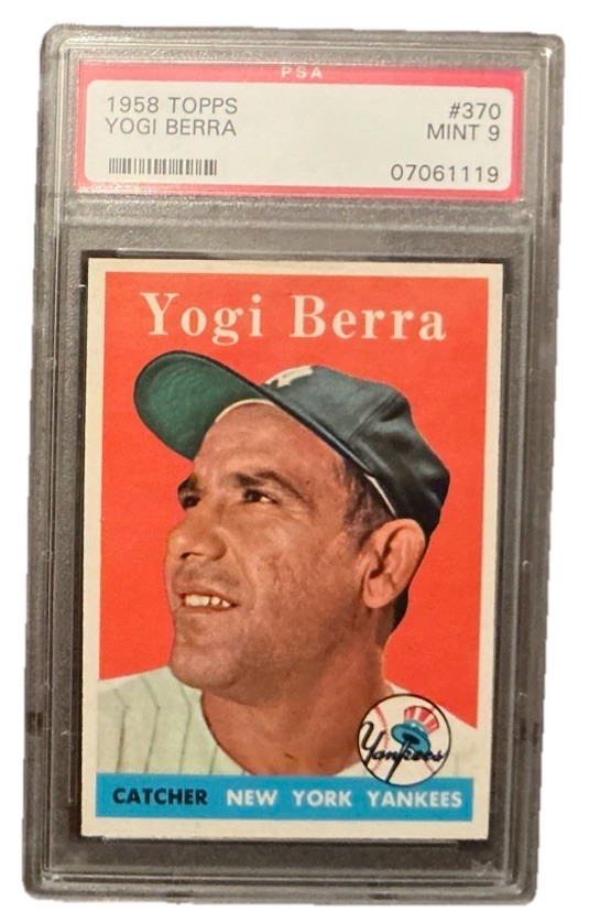 1958 Topps PSA 9 MINT Yogi Berra #370 HOF New York Yankees