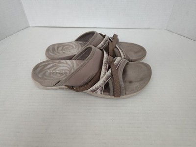 Women's Merrell Terran 3 Cush Slide #J002724 Moon beige & taupe sandals size 7