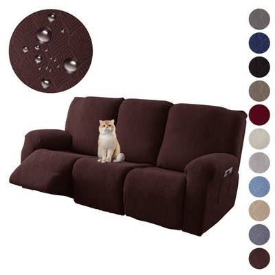 Waterproof leaf jacquard elastic lounge chair sofa cover, furniture protection