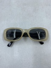 Gianni Versace Beige Black Rectangle Sunglasses