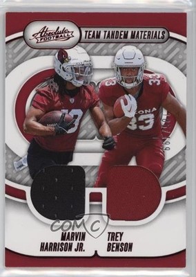 2024 Panini Absolute /199 Marvin Harrison Jr Trey Benson #TTM-RC1 Rookie RC 16zo