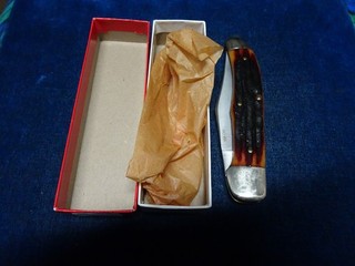 Original Special Edition Folding Blade Knife In Box "#33 Queen Cutlery OKCA"