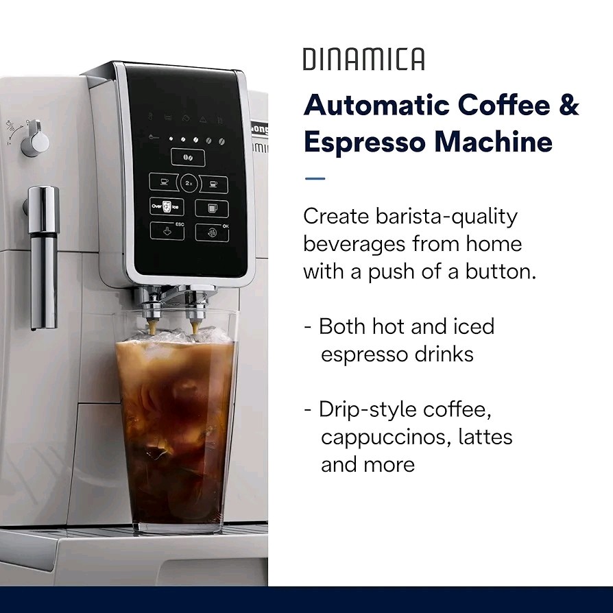 DeLonghi-Dinamica Compact Fully Automatic Coffee/Ice/Hot/Espresso Drinks Machine